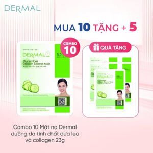 Mặt nạ dưỡng da tinh chất dưa leo Dermal Cucumber Collagen Essence Mask 23g