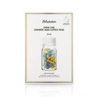 Mặt nạ dưỡng phục hồi da JM Solution Derma Care Ceramide Aqua Capsule Mask Medi (Hộp 10 miếng 30ml)