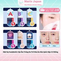 Mặt Nạ Foodaholic Cấp Ẩm Trắng Da Trẻ Hóa Da Hàn Quốc - Hộp 10 Miếng