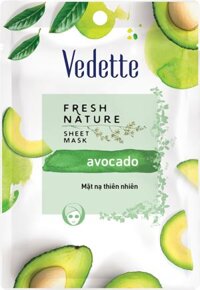 Mặt nạ giấy bơ Vedette Fresh Fruit Facial Mask Avocado 22ml