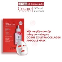 MẶT NẠ GIẤY CAO CẤP TRẮNG DA - NÂNG CƠ  COSME 2X ULTRA COLLAGEN AMPOULE MASK