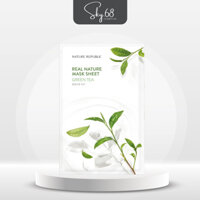 Mặt Nạ Giấy Cấp Ẩm, Ngừa Mụn, Săn Chắc Da Nature Republic Real Nature Mask Sheet 23ml - Green tea