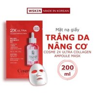 Mặt nạ giấy COSME 2X Ultra Collagen Ampoule Mask dưỡng trắng xịn Hộp 10 mặt nạ xịn