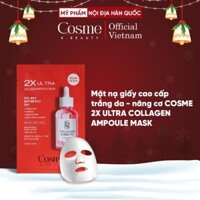 Mặt nạ giấy COSME 2X Ultra Collagen Ampoule Mask trắng da nâng cơ Hộp 10 cái CMN04 Cao cấp