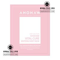 Mặt Nạ Giấy Dưỡng Trắng Ahohaw ❤❤ Ahohaw First Solution Vital Cure Whitening Sheet Mask