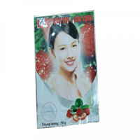 Mặt nạ giấy dưỡng trắng hồng da từ Dâu tây  Sữa chua 50g 10 miếng Gói