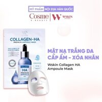 Mặt nạ giấy WSKIN Collagen HA Ampoule Mask xóa nhăn cấp ẩm Hộp 10 mặt nạ cao cấp Hàn Quốc