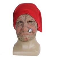 Mặt nạ Halloween Hút thuốc Mặt nạ bà già Mặt nạ cao su Trang phục thực tế Đạo cụ hóa trang Halloween (MYJQ) 0806
