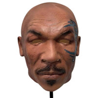 Mặt nạ Halloween Mike Tyson - Trang phục hóa trang bằng cao su latex và silicon chân thực cho mặt và đầu.