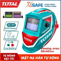 Mặt nạ hàn điện tử TOTAL TSP9306 mặt nạ hàn tự động vùng quan sát 92×42mm, có chức năng mài nghiền
