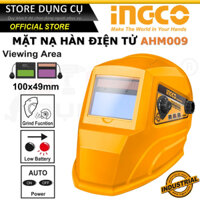 Mặt nạ hàn tự động INGCO AHM006 Mặt nạ hàn có Vùng quan sát 100 × 49mm, Lớp quang học: 1/1/1/2, Trạng thái ánh sáng DIN
