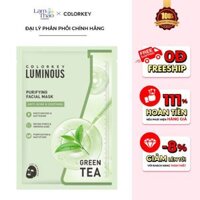 Mặt Nạ Hỗ Trợ Giảm Dầu Mụn Từ Trà Xanh & BHA Colorkey Luminous Purifying Facial Tea Tree Mask