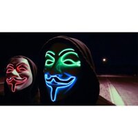 MẶT NẠ HÓA TRANG HACKER anonymous đèn led viền cao cấp chính hãng-u44