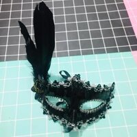 Mặt nạ hoá trang kim sa đính hoa lông vũ nhiều màu - MẪU 2