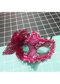 Mặt nạ hoá trang ren đính hoa bướm nhiều màu - MẪU SỐ 3