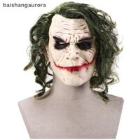 Mặt nạ Joker BASA Halloween Cosplay Kinh dị Mặt nạ chú hề đáng sợ có tóc xanh BASD