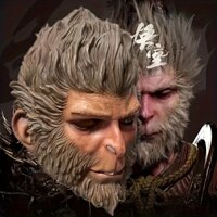 Mặt nạ khỉ Wukong Tôn Ngộ Không, mặt nạ khỉ lông xù hóa trang Halloween
