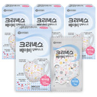 Mặt nạ Kleenex Baby 3D, 10 Đếm, Các loại màu sắc, 4 gói, Sản xuất tại Hàn Quốc