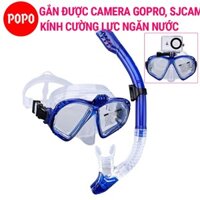 Mặt nạ lặn ống thở GOPRO POPO kính lặn biển ngắm san hô gắn được Camera Gopro, SJCAM