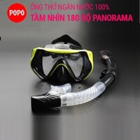Mặt nạ lặn ống thở POPO 1526 sử dụng lặn biển ngắm san hô mắt kính cường lực ngăn nước cản tia UV