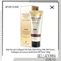 Mặt Nạ Lột Collagen Và Tinh Chất Vàng 24K 3W CLinic Collagen & Luxury Gold Peel Off Pack 100g