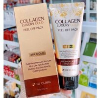 Mặt Nạ Lột Tinh Chất Vàng 24K 3W CLinic Collagen & Luxury Gold Peel Off Pack 100g