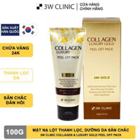 Mặt Nạ Lột Tinh Chất Vàng 24K 3W CLinic Collagen & Luxury Gold Peel Off Pack