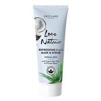 Mặt Nạ Love Nature Refreshing 2-In-1 Mask & Scrub With Organic Aloe Vera & Coconut Water 34822 Oriflame