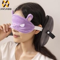 Mặt nạ mắt 2 trong 1 JENIFERDZ, Gối mặt nạ mắt hoạt hình Kuromi Melody, Dây thun mềm có thể gập lại Cinnamoroll Du lịch Gối gấp du lịch Du lịch