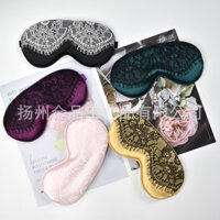 Mặt nạ mắt giả lụa dễ thương phong cách Hàn Quốc cho nam và nữ, mặt nạ mắt ren đen sexy, chặn ánh sáng, bảo vệ mắt khi ngủ, có sẵn tại nhà máy