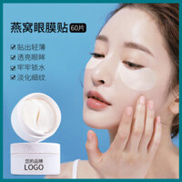 Mặt nạ mắt tổ chim pha lê Nuôi dưỡng đường mắt mờ quầng thâm Mặt nạ mắt Miếng dán mắt Collagen Jelly Gel Miếng dán mắt 08V8