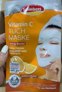 Mặt nạ miếng Schaebens Vitamin C, [Trắng da] – cái