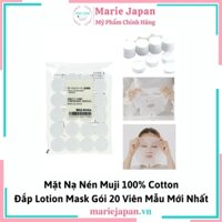 Mặt Nạ Nén Muji 100% Cotton Đắp Lotion Mask 20 Viên