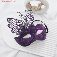 Mặt nạ nửa mặt SPARKLEFLUX, Mặt nạ lấp lánh đẹp cổ điển, Mặt nạ Cosplay hóa trang đầy màu sắc mới lạ đơn giản Mặt nạ vũ công ma