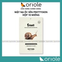 Mặt Nạ Ốc Sên Prettyskin Total Solution Essential Sheet Mask Snail Hộp 10 Miếng - Mỹ Phẩm Prettyskin Chính Hãng