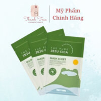 Mặt nạ rau má Pretty Skin The Pure Jeju Cica Mask 25ml cấp ẩm dưỡng da mịn màng (Hộp 10m)