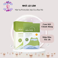 Mặt nạ rau má Prettyskin The Jeju Cica Mask Sheet hộp 10 miếng