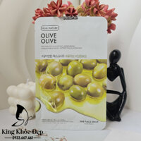 Mặt Nạ Real Nature Olive The Face Shop 10 Miếng – Dưỡng Ẩm Sâu & Nuôi Dưỡng Làn Da Khỏe Mạnh - King Khỏe Đẹp