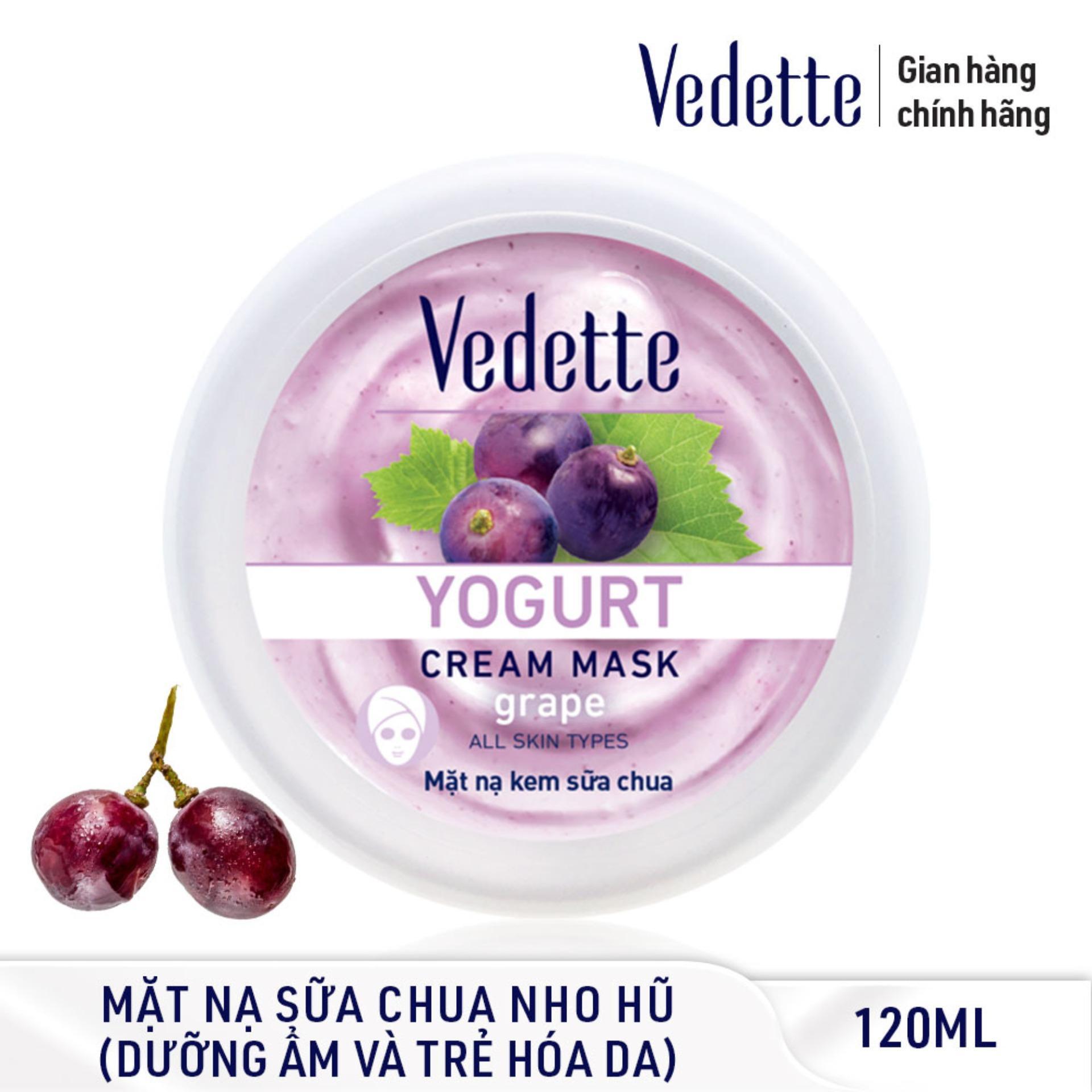 Mặt Nạ Sữa Chua Nho Dạng Hủ Vedette Grape - 145ml