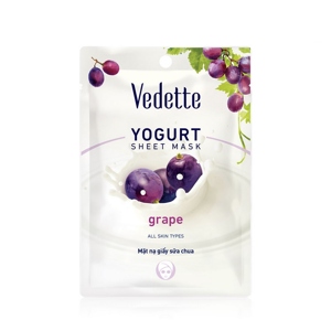 Mặt Nạ Sữa Chua Nho Dạng Hủ Vedette Grape - 145ml