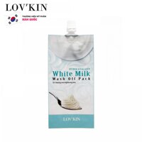 Mặt Nạ Sữa Tươi  Dưỡng Trắng Và Mịn Da LOVKIN White Milk Hàn Quốc (10g) LazadaMall