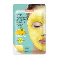 Mặt nạ sủi bọt thanh lọc da PUREDERM Deep Purifying Yellow O2 Bubble Mask - Chiết xuất Nghệ