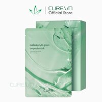 Mặt nạ thạch nha đam Cure Real: OE Phyto Green Ampoule Mask dưỡng trắng, cải thiện nếp nhăn - Nhập Khẩu Hàn Quốc Cure.vn