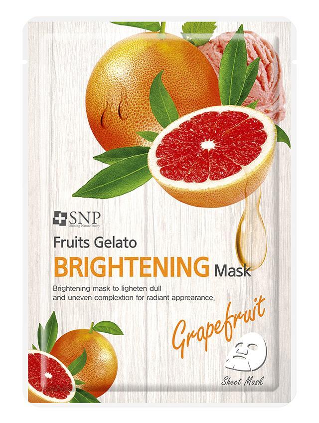 Mặt nạ tinh chất bưởi đông lạnh SNP Fruits Gelato Brightening Mask 25ml