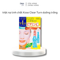 Mặt nạ tinh chất Kose Clear Turn dưỡng trắng và nâng cơ da Vitamin C và Collagen 5 mếng Nhật Bản - Sakuko Store