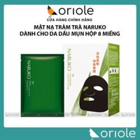 Mặt Nạ Tràm Trà Naruko Giảm Mụn Mờ Thâm - Mặt Nạ Giấy Tea Tree Dành Cho Da Dầu & Mụn Chính Hãng Hộp 8 Miếng