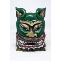 Mặt nạ trang trí bằng gỗ hình con Nghê với nhiều lựa chọn màu sắc - Lớn