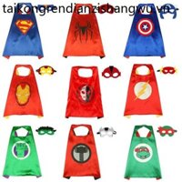 Mặt nạ trẻ em Áo choàng Captain America Mặt nạ mắt Ultraman Iron Man Người nhện Batman Áo choàng Hiệu suất cha mẹ và con cái