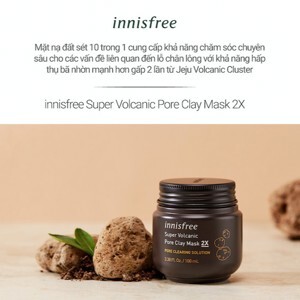 Mặt nạ tro núi lửa Jeju Volcanic Pore Clay Mask Innisfree 100ml
