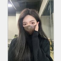 ✨Mặt nạ trong suốt cao su Khuôn một mảnh liền mạch Không lỗ Mặt nạ cao su màu đen trong suốt Độ đàn hồi cao